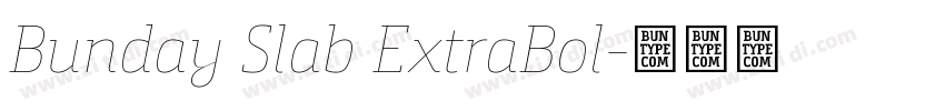 Bunday Slab ExtraBol字体转换